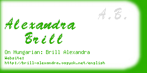 alexandra brill business card
